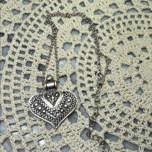 Silver Heart Pendant Necklace